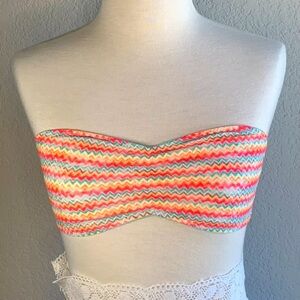 New With Tags PINK by Victoria’s Secret Chevron Y2K Bandeau Size Small